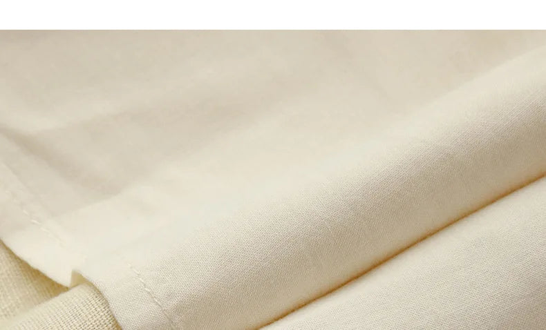 Linen Sleeveless Round Neck Loose Shirt