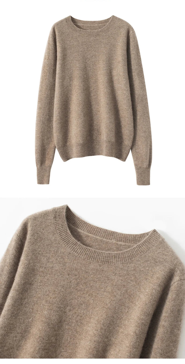 Soft Cashmere Knit Crew Neck Pullover