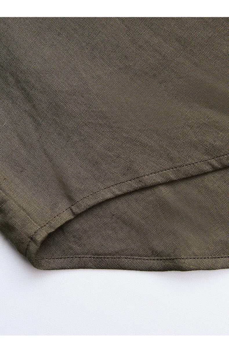 Casual Collared Single-Breasted Long-Sleeved Shirt